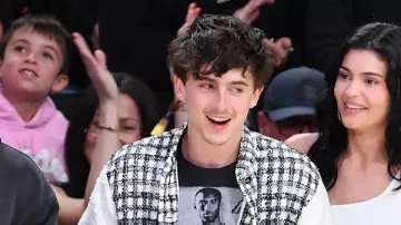 NBA Timothee Chalamet Wool Checkered Jacket worn by Timothée Chalamet in Clutch: The NBA Playoffs
