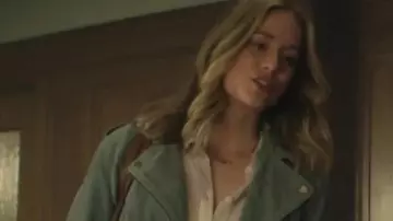 Elizabeth Lail You S05 Biker Leather Jacket worn by Guinevere Beck (Elizabeth Lail) in You (S05E10)