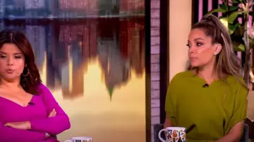 Victoria Beckham Blouson Midi Dress worn by Sunny Hostin as seen in The View on May 14, 2025