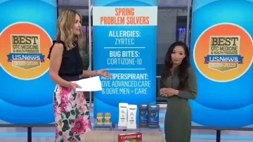 Dolce & Gabbana Tubino Light Blue Floral Midi Pencil Skirt worn by Savannah Guthrie as seen in Today on May 14, 2025