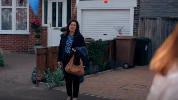 Dune London Animal Downton Shoulder Bag worn by Emma Barnett (Jill Halfpenny) as seen in The Feud (S01E01)