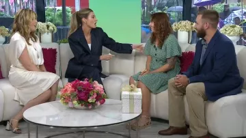 Gucci Marmont GG Ankle-Strap Sandals worn by Jenna Bush Hager with Jenna & Friends in Today on May 14, 2025