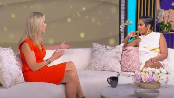 Ferragamo Funnel Neck Silk Organza Reversible Minidress worn by Tamron Hall as seen in Tamron Hall Show on May 13, 2025