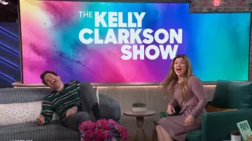 Lawrence Zarian Zarian Falda con cinturón de cuero sintético pequeña usada por Kelly Clarkson como se ve en The Kelly Clarkson Show el 12 de mayo de 2025
