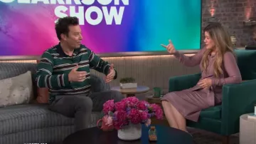 Prada Striped Polo Shirt worn by Jimmy Fallon as seen in The Kelly Clarkson Show on May 12, 2025
