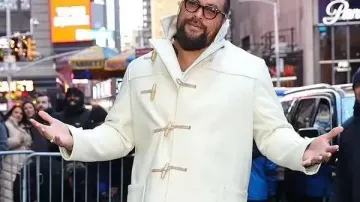 Good Morning America Jason Momoa White Coat worn by Jason Momoa in Good Morning America