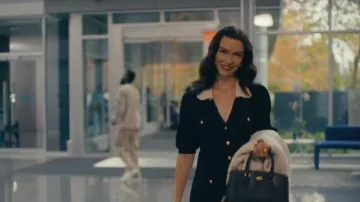 Sandro Lauralie Collared Midi Dress worn by Irene (Whoopie Van Raam) as seen in Watson (S01E08)
