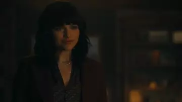 Veronica Beard Esmeralda Top worn by Dr. Ingrid Derian (Eve Harlow) as seen in Watson (S01E09)