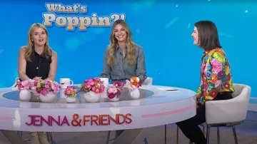 Co Wool Blend Shirt worn by Erin Andrews as seen in Today  with Jenna & Friends on May 15, 2025