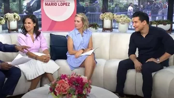 Reiss Milburn Long Sleeved Open Collar Sweater worn by Mario Lopez as seen in Today on May 15, 2025