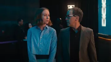 Hommegirls Cropped Shirt In Classic Stripe worn by Ava (Hannah Einbinder) as seen in Hacks (S04E08)