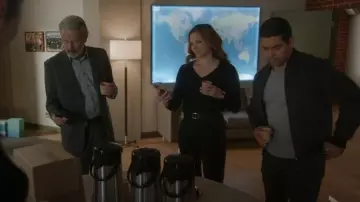 Theory Double-Face Wool-Cashmere Flight Bomber Jacket worn by Nick Torres (Wilmer Valderrama) as seen in NCIS (S22E13)