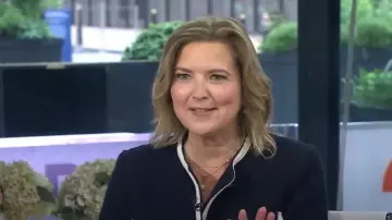 Sandro Collarless Jacket worn by Christine Romans as seen in Today on May 15, 2025