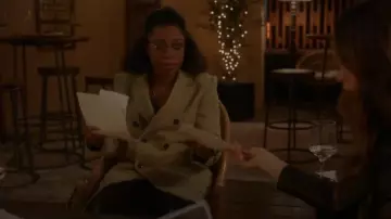 A.P.C. Textured Double Breasted Coat Yellow worn by Kasie Hines (Diona Reasonover) as seen in NCIS (S22E16)