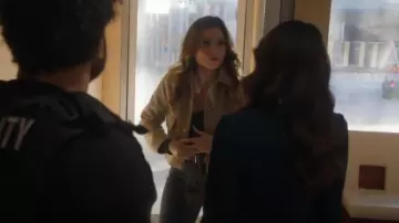 Zara Soft Short Jacket in Camel worn by Jessica Knight (Katrina Law) as seen in NCIS (S22E17)