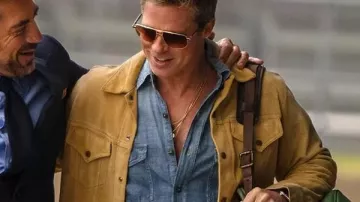 F1 2025 Brad Pitt Suede Leather Jacket worn by Sonny Hayes (Brad Pitt) in F1 The Movie