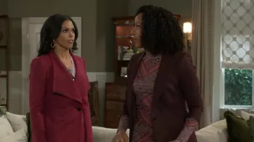 Ted Baker Rose Coat worn by Dani Dupree (Karla Cheatham Mosley) as seen in Beyond the Gates (S01E38)