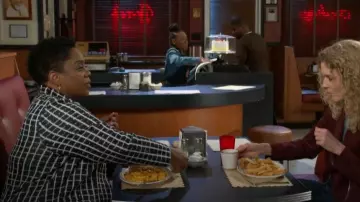 Nic + Zoe Plaid Longline Knit Blazer worn by  Mona Wilson(Karan Kendrick) as seen in Beyond the Gates (S01E39)