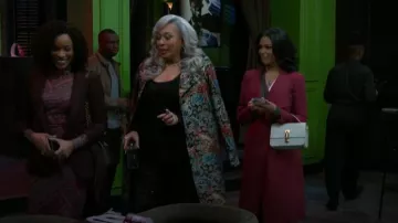 Trina Turk Raysun Coat worn by Anita Dupree (Tamara Tunie) as seen in Beyond the Gates (S01E39)