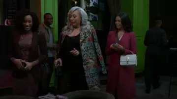 Trina Turk Raysun Coat worn by Anita Dupree (Tamara Tunie) as seen in Beyond the Gates (S01E39)