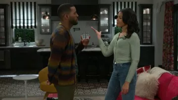 Cult Gaia Aine Cardigan in Maia worn by Dani Dupree (Karla Cheatham Mosley) as seen in Beyond the Gates (S01E40)