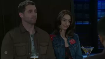 Polo Ralph Lauren Bandana Denim Jacket worn by  Ashley Morgan(Jen Jacob) as seen in Beyond the Gates (S01E44)