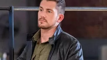 Law and Order Organized Crime Brent Antonello Leather Jacket worn by Detective Jamie Whelan (Brent Antonello) in Law & Order: Organized Crime