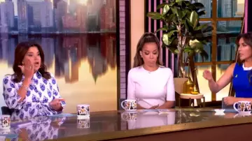 Carolina Herrera Tiered Midi Shirt Dress worn by Ana Navarro as seen in The View on May 16, 2025