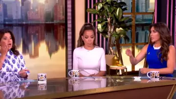 Akris Punto Contrast-Neck Sleeveless Signature Jersey Midi Dress worn by Alyssa Farah Griffin as seen in The View on  May 16, 2025