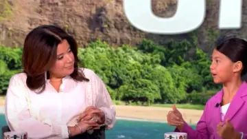 A.L.C. Elaine High-Neck Lace Top worn by Ana Navarro as seen in The View on May 19, 2025