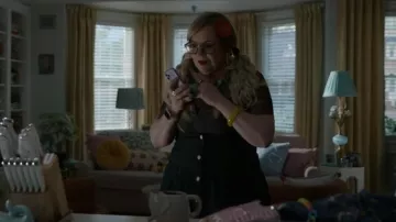Unique Vintage Plus Size 1940s Ivory Neck Tie Blouse worn by Penelope Garcia (Kirsten Vangsness) as seen in Criminal Minds (S18E02)
