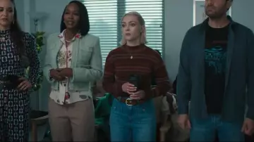 J. Crew High-Rise Sailor Denim Trouser in 1996 Semi-Stretch worn by Alice (AnnaSophia Robb) as seen in Grosse Pointe Garden Society (S01E13)