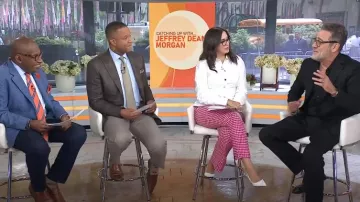Ganni Check Trousers worn by Savannah Sellers as seen in Today on May 16, 2025
