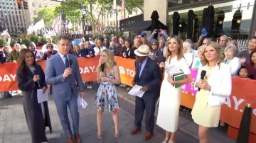 Cara Cara Audrey Dress worn by Tara Lipinski as seen in Today on May 19, 2025