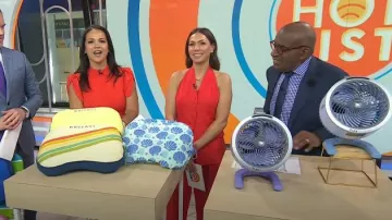 Mango Limona Linen Halter Vest worn by Melissa Garcia as seen in Today on May 19, 2025