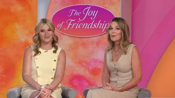 Veronica Beard Lou Pleated Midi Dress worn by Savannah Guthrie as seen in Today with Jenna & Friends on May 19, 2025