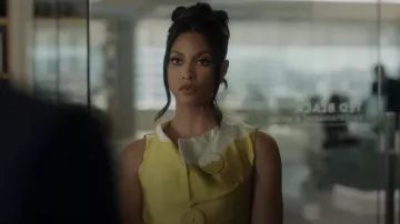 Prada Printed Satin Top worn by Erica Rollins (Lex Scott Davis) as seen in Suits LA (S01E12)
