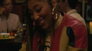Forever 2025 Adriyan Rae Pink Leather Jacket worn by Brittany (Adriyan Rae) in FOREVER (S01)