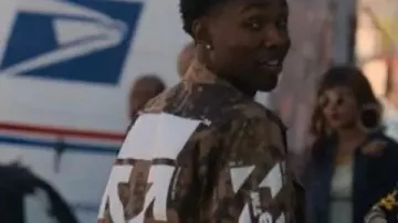 Forever 2025 Darius Off-White Camouflage Jacket worn by Darius (Niles Fitch) in FOREVER (S01)