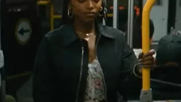 Forever 2025 Lovie Simone Black Cropped Jacket worn by Keisha Clark (Lovie Simone) in FOREVER (S01)