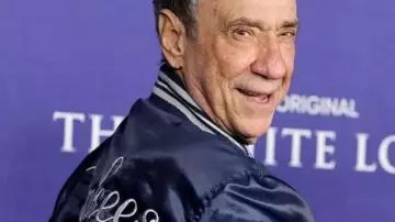 The White Lotus S02 Murray Abraham Blue Varsity Jacket of Bert Di Grasso (F. Murray Abraham) in The White Lotus (S02)