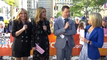 Burberry Kensington Studded Lace Trench Coat worn by Savannah Guthrie as seen in Today on May 20, 2025