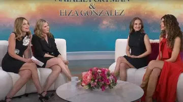 A.w.a.k.e. Mode Handkerchief Hem Dress worn by Eiza González as seen in Today with Jenna & Friends on May 20, 2025