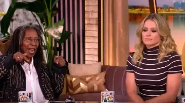 Madewell Short-Sleeve Mockneck Tee worn by Sara Haines as seen in The View on May 20, 2025