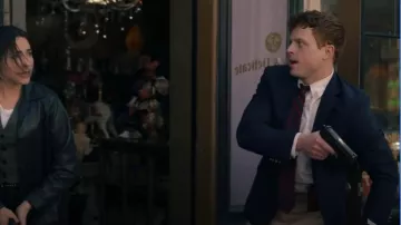 Brooks Brothers Stretch Supima® Cotton Non-Iron Pinpoint Oxford Polo Button Down Collar Shirt worn by Special Agent Bernard 'Randy' Randolf (Caleb Foote) as seen in NCIS: Origins (S01E17)