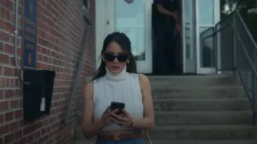 Saint Laurent Cat-Eye Acetate Sunglasses worn by Sam (Olivia Munn) as seen in Your Friends & Neighbors (S01E07)