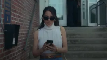 Max Mara Oscuro Cable Knit Crop worn by Sam (Olivia Munn) as seen in Your Friends & Neighbors (S01E07)