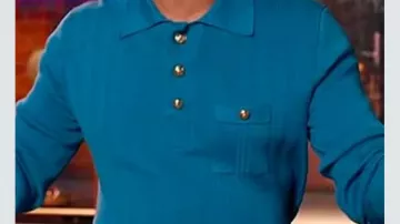 Blue Polo Sweater of Self - Coach (John Legend) in The Voice (S27)
