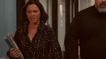 Mango Regular Flowy Shirt worn by Margaret Reed (Kelli Williams) as seen in Found (S02E22)