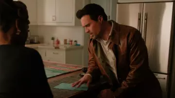 Ralph Lauren Leather Car Coat worn by Mark Trent (Brett Dalton) as seen in Found (S02E22)